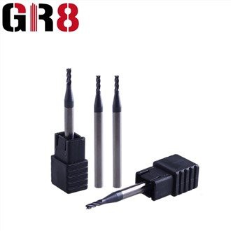 Fresa plana de microdiâmetro de 2 canais