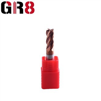 Moinho de extremidade liso de 55HRC 4 flautas